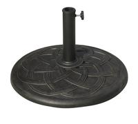 Outsunny Base para Sombrilla de Jardín Peso Neto 19 kg Soporte de Parasol Apto para Mástil de 38mm/48mm Resina para Terraza Patio Exterior Ø54,5x34 cm