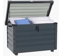 Outsunny Baúl de Almacenaje Exterior 295L con 4 Ruedas 2 Asas 100x62x65 cm Gris Gris