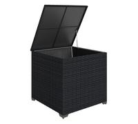 Outsunny Baúl de Almacenaje Exterior de Ratán de 253L con Varilla Hidráulica Negro