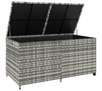 Outsunny Baúl de jardín de resina trenzada, baúl de almacenamiento exterior 650 L impermeable con forro con cremallera Aosom España