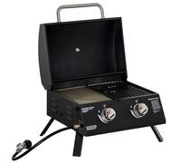 Outsunny BBQ a Gas de Mesa portátil con Patas Plegables 5 kW Negro