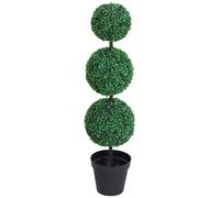 Outsunny Boj Topiario Artificial Bolas con forma artificial dim. Ø 30 x 112H cm Verde Green