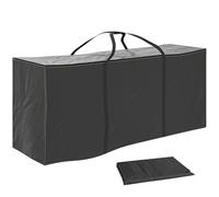 Outsunny Bolsa de Almacenamiento para Cojines de Jardín Impermeable, Bolsa de Almacenamiento para Árbol de Navidad, Oxford 600D Resistente con Asas, Funda de Cojines para Exterior, 175x55x75 cm, Negro