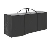 Outsunny bolsa de almacenamiento para cojines de jardín impermeable, bolsa de almacenamiento para árbol de navidad, oxford 600d resistente con asas, funda de cojines para exterior, 175x55x75 cm, negro