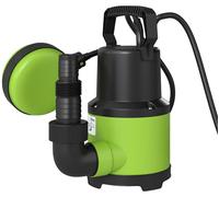 Outsunny: Bomba de sumergir, bomba para estanques, bomba de agua con interruptor de flotador, 400W, 9000L/h, color verde