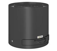 Outsunny brasero exterior redondo ø45x42 cm de acero brasero exterior jardín con bandeja para cenizas y atizador protector de chispas para terraza camping fiesta negro