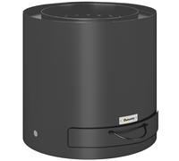 Outsunny Brasero Exterior Redondo con Bandeja para Cenizas y Atizador Protector de Chispas para Jardín Terraza Ø45x42 cm Negro