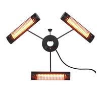 Outsunny Calefactor Eléctrico de Exterior 1000W/2000W/3000W IPX5 12 m²