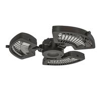 Outsunny Calefactor Eléctrico Exterior 2400W con 3 Niveles de Calor Protección Antivuelco para Sombrilla Terraza Ø55x8 cm Negro