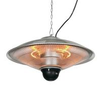 Outsunny Calefactor Exterior de Techo Protección IP44 Ø58,5x33 cm Plata