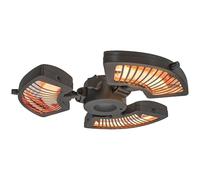 Outsunny Calefactor por Infrarrojos para Parasol 800/1600/2400W Negro