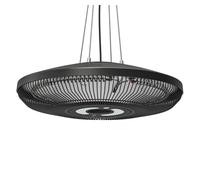 Outsunny Calefactor por Infrarrojos Terraza Colgante 2000 W con Luz LED | Estufa Exterior Eléctrica con IP65, Control por Táctil/Mando a Distancia, 2 Niveles de Calor, Temporizador 24 h, Negro