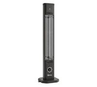 Outsunny Calefactor por Infrarrojos Terraza 2000 W de Pie o Pared con Funda | Estufa Exterior Eléctrica, Control por Mando/Control Giratorio, IP65, Temporizador 8 h, Apagado Inclinación y Funda