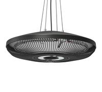Outsunny Calefactor por Infrarrojos Terraza Colgante 2000 W con Luz LED Control por Táctil/Mando 2 Niveles Calor y Temporizador