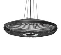 Outsunny Calefactor por Infrarrojos Terraza Colgante 2000 W con Luz LED | Estufa Exterior Eléctrica con IP65, Control por Táctil/Mando a Distancia, 2 Niveles de Calor, Temporizador 24 h, Negro