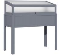 Outsunny Cama Alta de Madera con Invernadero 2 en 1 Huerto de Tomate Huerto de Verduras Huerto de Hierbas Macetero 120x54x112/122 cm Aosom España