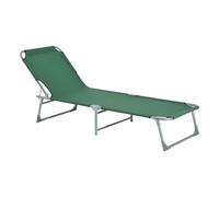 Outsunny Cama de Camping Plegable Respaldo Ajustable 187x58x28 cm Verde | Tumbona Plegable, 4 Niveles, Tela Oxford 600D, Carga 120 kg, Playa Jardín Piscina Senderismo