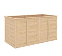 Outsunny Cama de jardín Huerto elevado cuadrado, Fondo abierto, 152x77x77cm, en madera maciza, efecto madera natural Aosom España