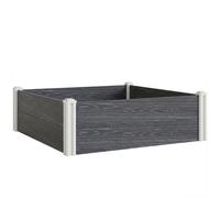 Outsunny Cama Elevada de Jardín Macetero Huerto Elevado 102x102x33 cm Gris Aosom España