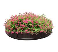 Outsunny Cama para huerto elevada de exterior redonda de plástico HDPE, jardinera de exterior para plantas, flores y verduras, diámetro 123 x 21 cm, marrón