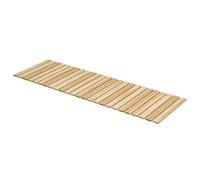 Outsunny Camino de Jardín de Madera 120x38 cm Pasarela Recta Enrollable para Exteriores Resistente a la Intemperie Decorativo de Jardín para Playa Boda Fiesta Natural Natural wood 120x38x1cm