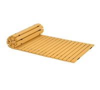 Outsunny Camino de Jardín de Madera 185x60 cm Pasarela Recta Enrollable para Exteriores Resistente a la Intemperie Decorativo de Jardín para Playa Boda Fiesta Natural Natural wood 185x60x1.9cm