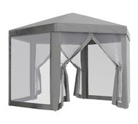 Outsunny Carpa cenador carpa de recepción hexagonal de estilo acogedor metal poliéster Gris Aosom España