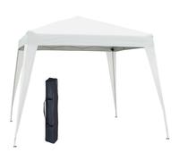 Outsunny Carpa Cenador Plegable para Exterior para Jardín Camping Fiesta Tienda Eventos - Blanco - Acero y Oxford - 3 x 3m Aosom España