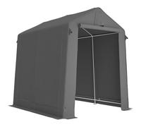 Outsunny Carpa de garaje 2,3 x 1,9 m impermeable carpa para herramientas con puerta enrollable con cremallera ventilación techo a dos aguas Gris oscuro