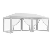 Outsunny Carpa de Jardín 6x3 m Carpa para Fiesta Cenador Desmontable Exterior con 6 Mosquiteras Laterales 2 Puertas con Cremallera Impermeable Pabellón Gazebo para Terraza Patio Playa Blanco White 585