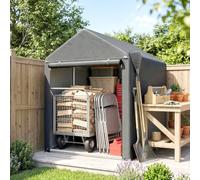Outsunny Carpa para Herramientas Bicicletas y Motos 1,2x1,8x1,65 m Gris Oscuro