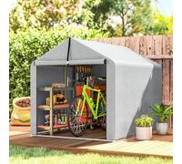 Outsunny Carpa de Jardín Exterior para Herramientas Bicicletas 1,6x2,2x1,6 m Gris