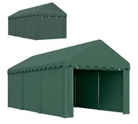 Outsunny Carpa Garaje 6x3 m con Paredes Laterales Desmontables Verde verde