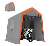 Outsunny Carpa Garaje Portátil 2,4x1,8 m para Coche con Puerta y Ventana Gris Gris