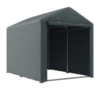 Outsunny Carpa para Herramientas Bicicletas y Motos 1,6x2,2x1,7 m Gris Oscuro Gris
