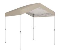 Outsunny carpa plegable 2,4x2,4 m, pop-up, cenador de jardín con upf50+, bloqueo central, altura ajustable, bolsa de transporte, sacos arena, gazebo para exterior, beige 241 cm