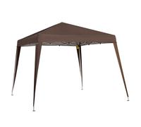 Outsunny carpa plegable 2,4x2,4 m, pop-up, cenador pabellón de jardín, altura ajustable con bolsa de transporte, anti-uv, impermeable, gazebo para camping, fiestas, exterior, café
