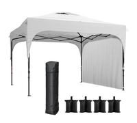 Outsunny Carpa Plegable 3x3 con Altura Ajustable en 3 Niveles Toldo Anti-UV y Bolsa de Transporte Azul Aosom España