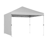 Outsunny Carpa Plegable Pop-up 3x3 m con Pared UPF50+ Altura Ajustable BLANCO