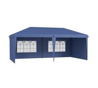 Outsunny Carpa Plegable 6x3 m Pop-up con 4 Laterales Desmontables Cenador de Jardín con 2 Ventanas y Bolsa de Transporte Azul
