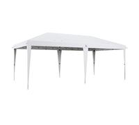 Outsunny Carpa Plegable Gazebo 6x3 m Cenador Plegable con Altura Ajustable en 3 Niveles Toldo Anti-UV y Bolsa de Transporte para Camping Fiestas Gris Claro BLANCO 585x295x270 cm