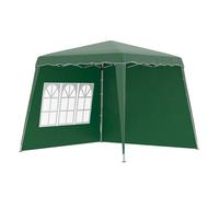 Outsunny Carpa plegable con 2 paredes laterales 2,4x2,4 m, altura ajustable UV50+ Verde