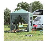 Outsunny Cenador plegable 2x2 m - 4 paredes, 2 puertas, 2 ventanas, tela Oxford, impermeable - Verde