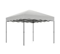 Outsunny carpa plegable pop-up gazebo 3x3 m cenador plegable con protección uv 50+ altura ajustable bolsa de arena y bolsa con ruedas para camping fiestas blanco