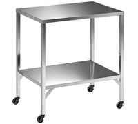 Outsunny Carrito de Barbacoa Mesa de Preparación Exterior con Superficie de Trabajo y Ruedas Acero Inoxidable 85x60x92cm Plateado Aosom España