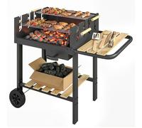 Outsunny Carrito de Carbón Móvil 99.5x58x82 cm Negro