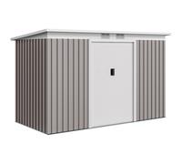 Outsunny Caseta de Jardín con Puertas Correderas y Ventilaciones Caseta de Herramientas Jardín 3,2 m² 280x130x172 cm Gris Claro Aosom España