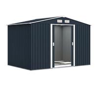 Outsunny Caseta de jardín exterior 4,9 m² 277x195x192 cm Gris