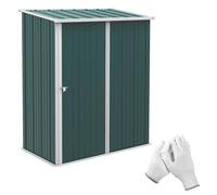 Outsunny Caseta de Jardín en Acero Porta Herramientas con Cerrojo, 161.5x94.5x196cm, Verde Aosom España