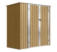 Outsunny Cobertizo de Jardín Exterior 163x89x163 cm Puertas con Pestillo Marrón marrón
